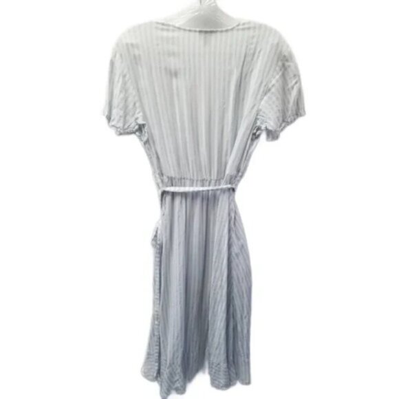 Torrid Blue & White Striped Challis Wrap Dress - Picture 6 of 13